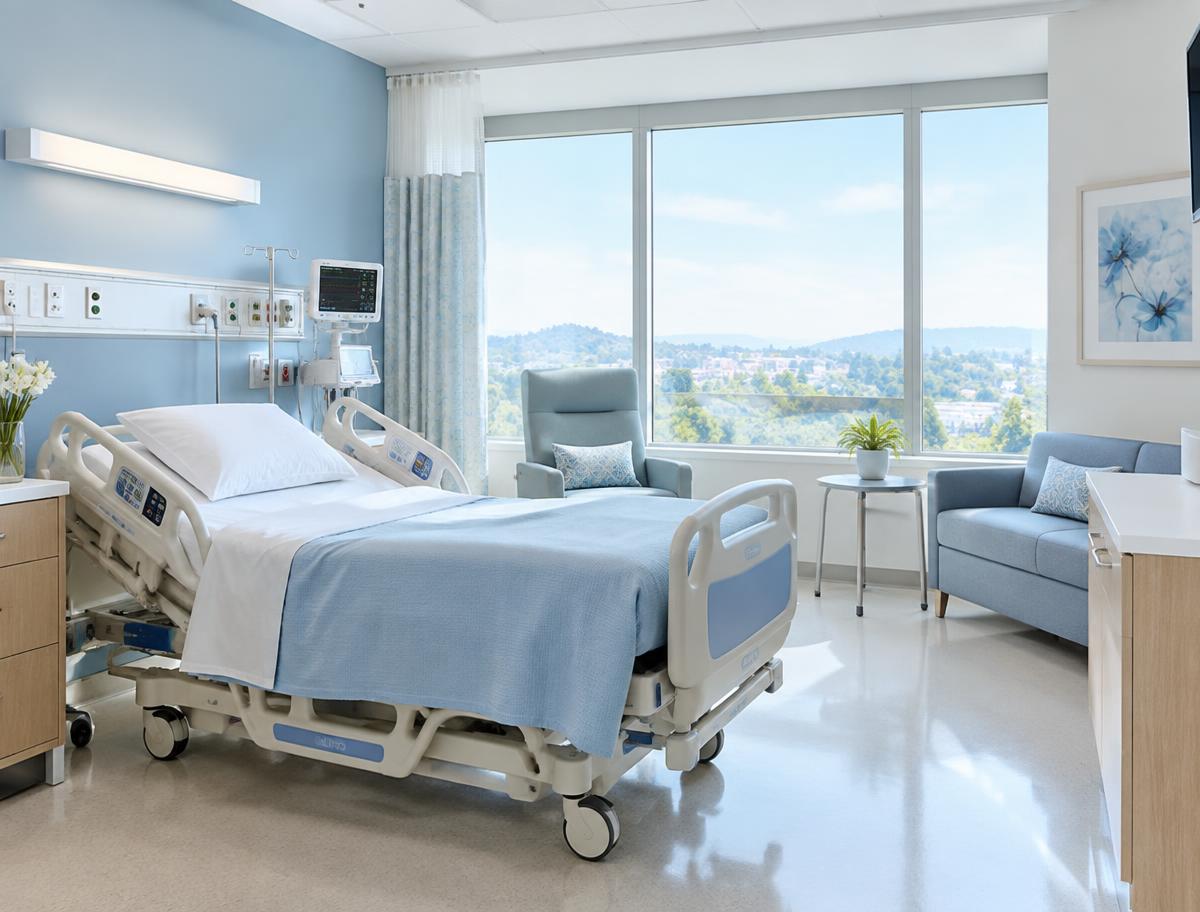 Patient room with natural light